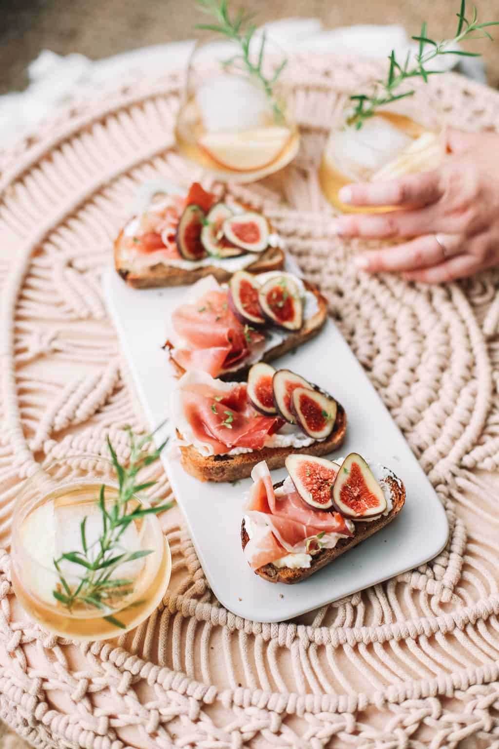 Fig and Proscuitto Crostini