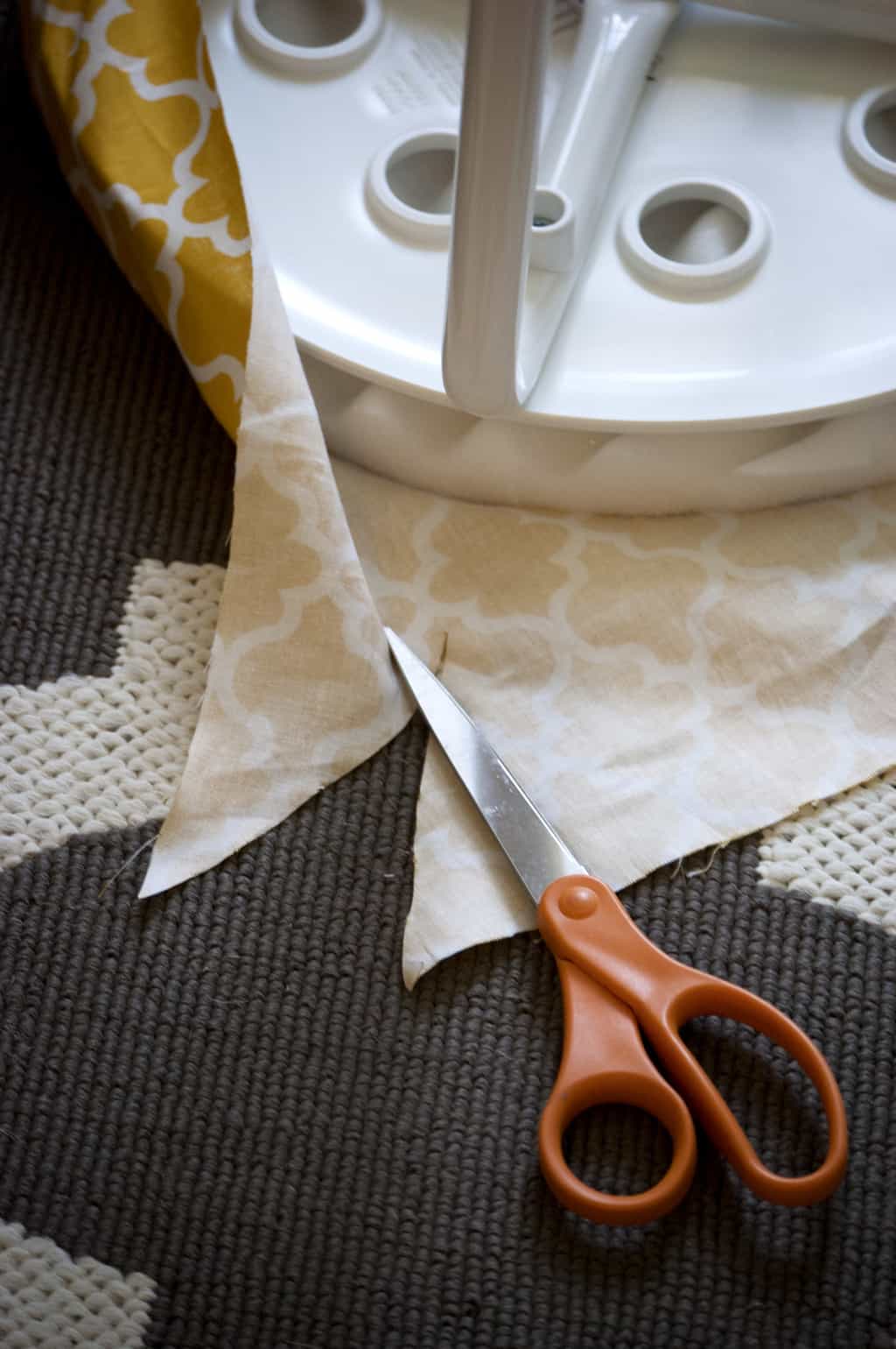 DIY Fabric Covered Foot Stool
