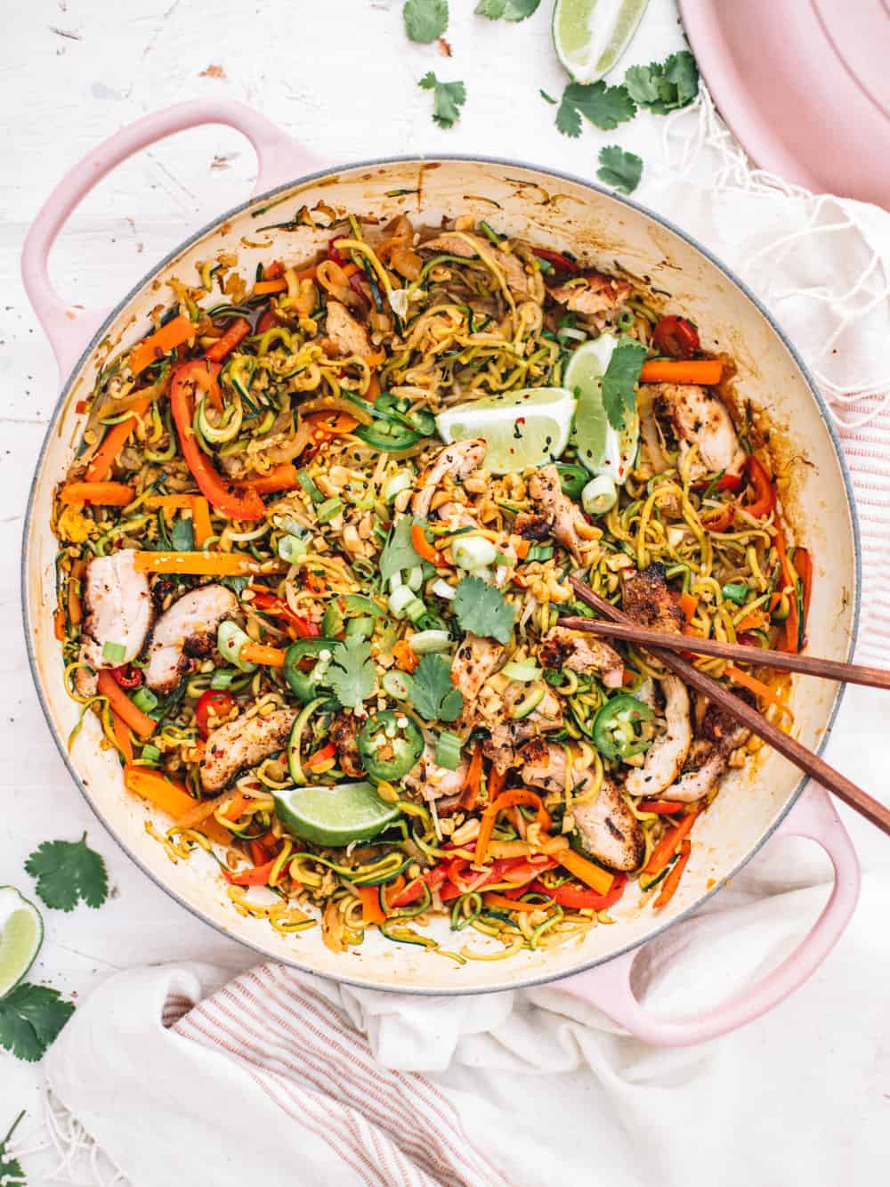 Healthy Chicken Pad Thai with Zoodles