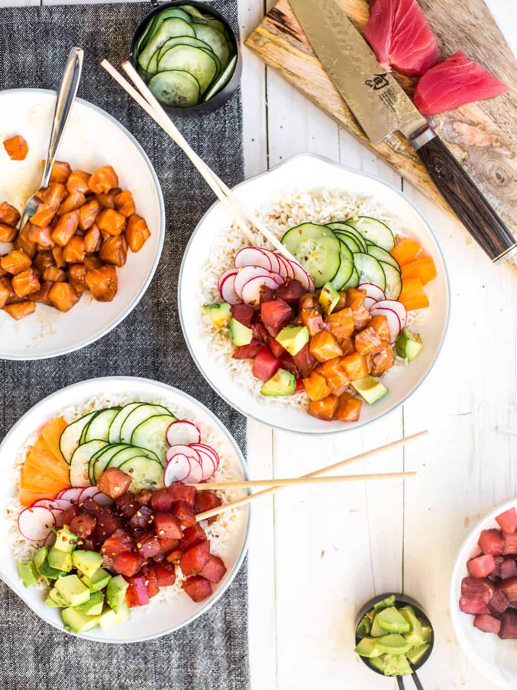 DIY Easy Homemade Poke Bowls