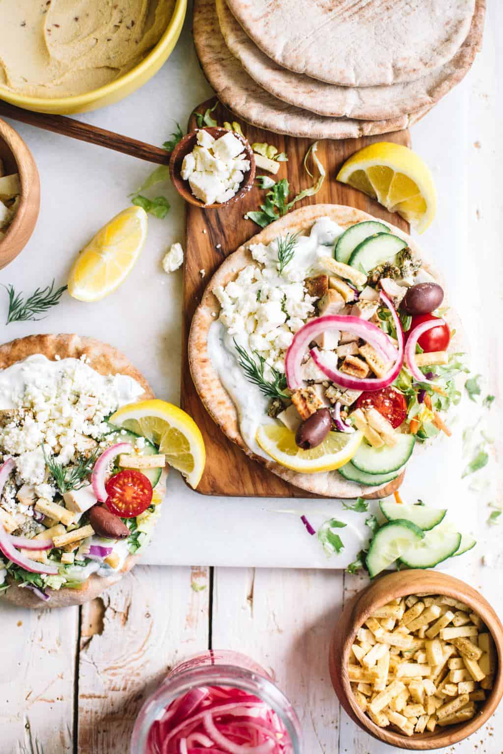 Healthy Greek Chicken Pita Wrap