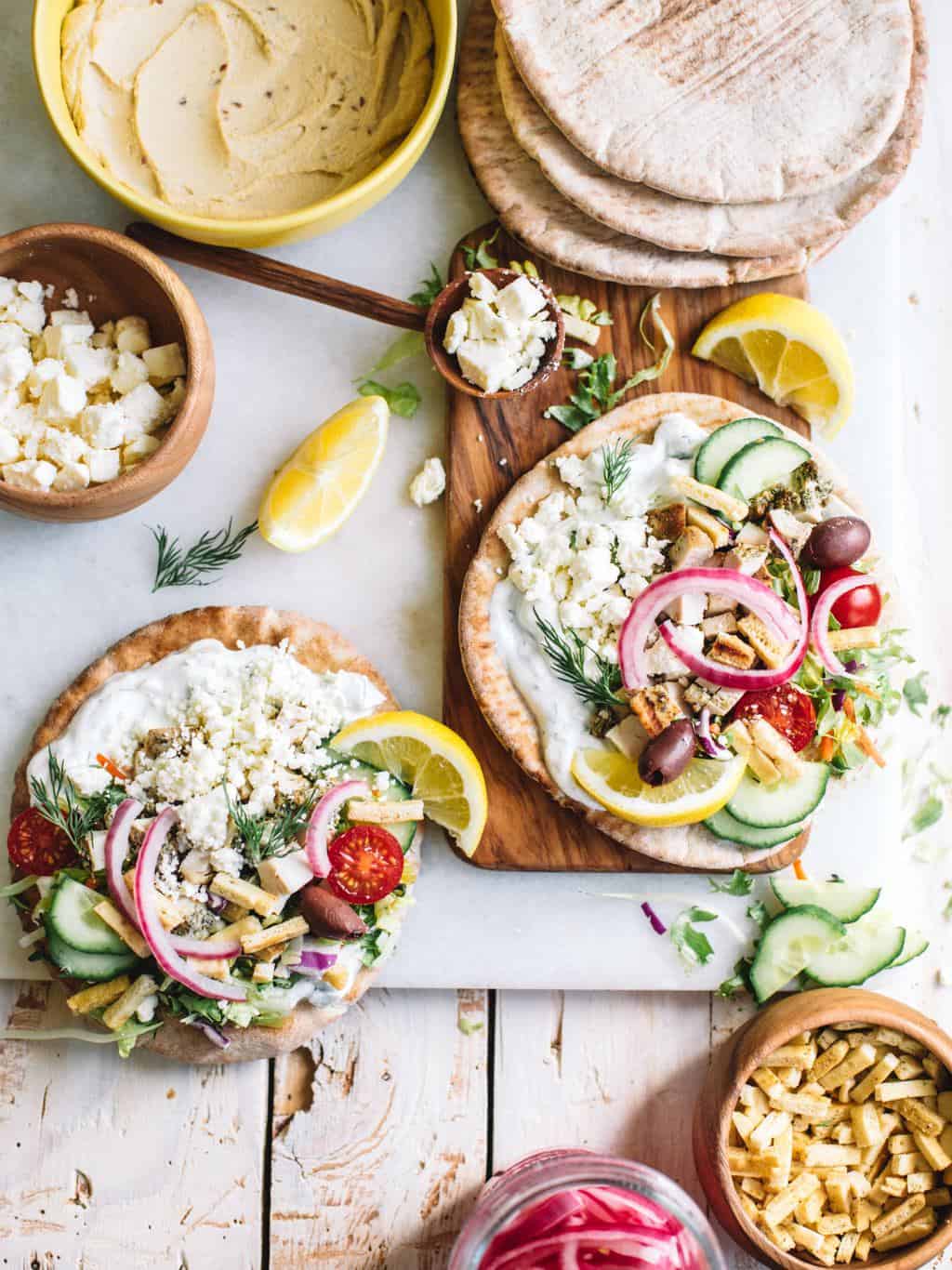 Healthy Greek Chicken Pita Wrap