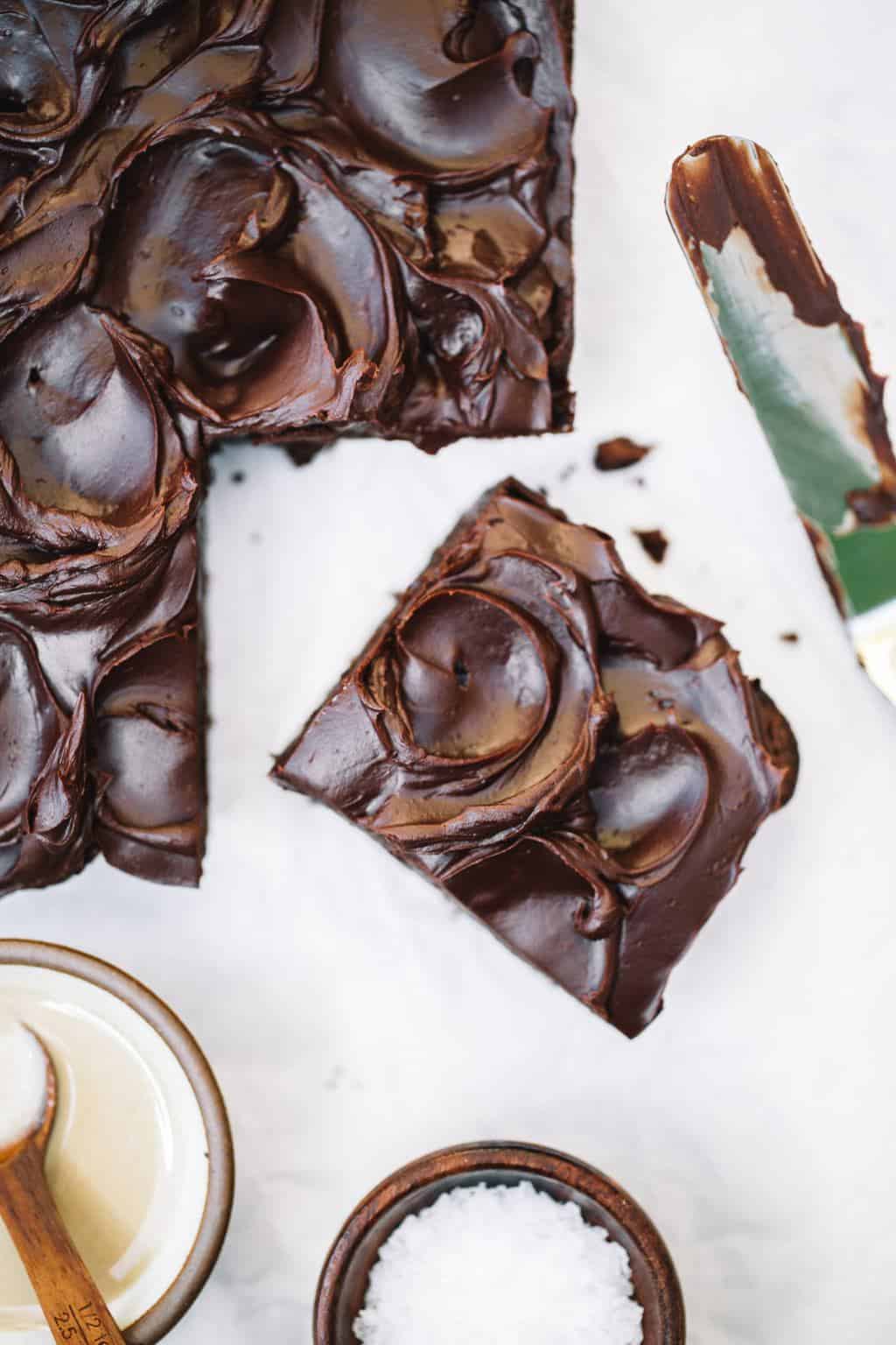 Chocolate Tahini Brownies with Chocolate Ganache