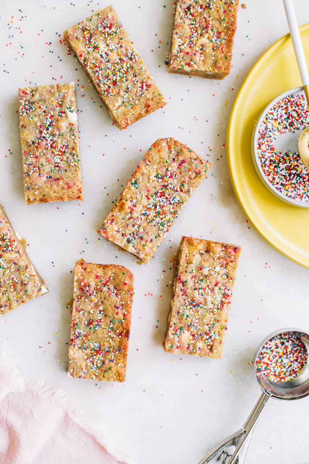 Funfetti White Chocolate Blondies