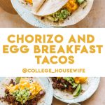 chorizo breakfast tacos pinterest graphic