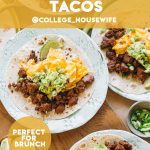 chorizo breakfast tacos pinterest graphic