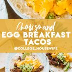 chorizo breakfast tacos pinterest graphic