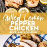 chicken and lemons on grilled, lemon chicken with grill marks