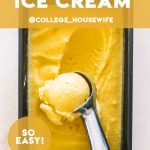 pinterest graphic for mango ice cream.