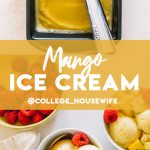 pinterest graphic for mango ice cream.