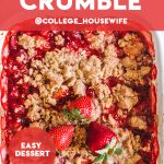 strawberry crumble pinterest graphic