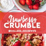 strawberry crumble pinterest graphic