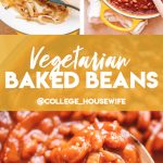 vegetarian baked beans pinterest graphic