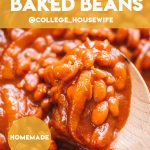 vegetarian baked beans pinterest graphic