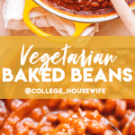 vegetarian baked beans pinterest graphic