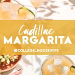 two cadillac margaritas on the rocks and garnished with lime