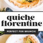 easy quiche florentine recipe baked in pie pan