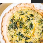 easy quiche florentine recipe baked in pie pan