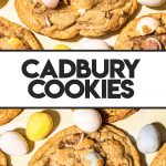 chocolate chip cookies with mini eggs