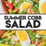 summer cobb salad recipe in bowl