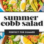 easy summer cobb salad recipe in bowl