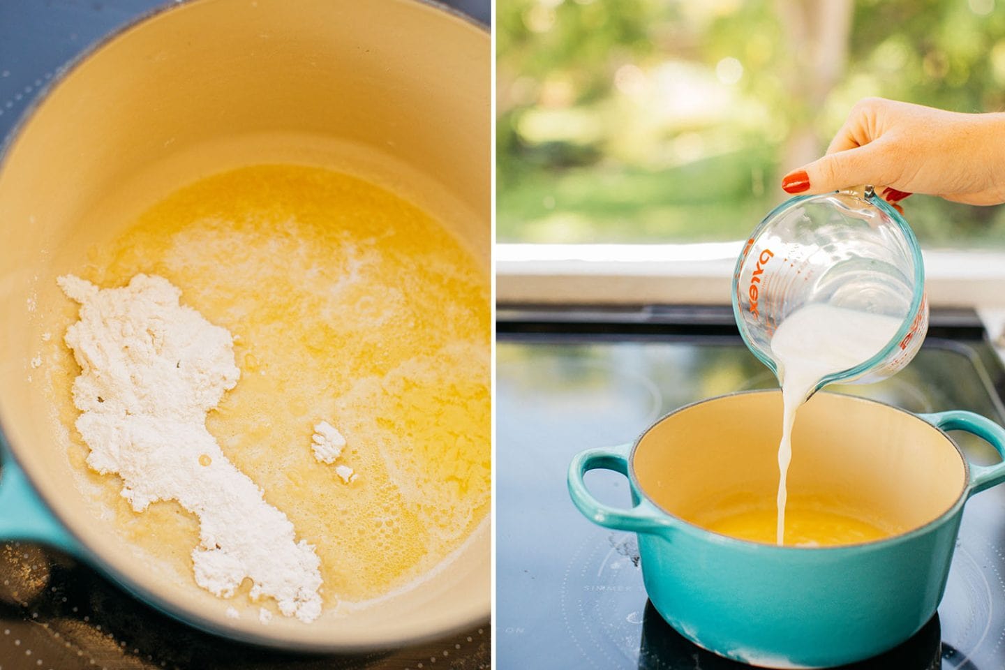 make a flour roux and add milk