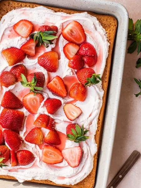 Spring Strawberry dessert dish.