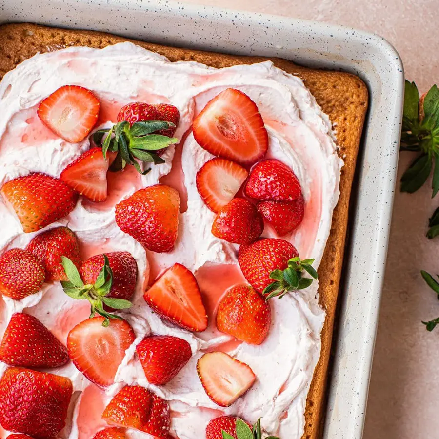 Strawberry dessert dish.