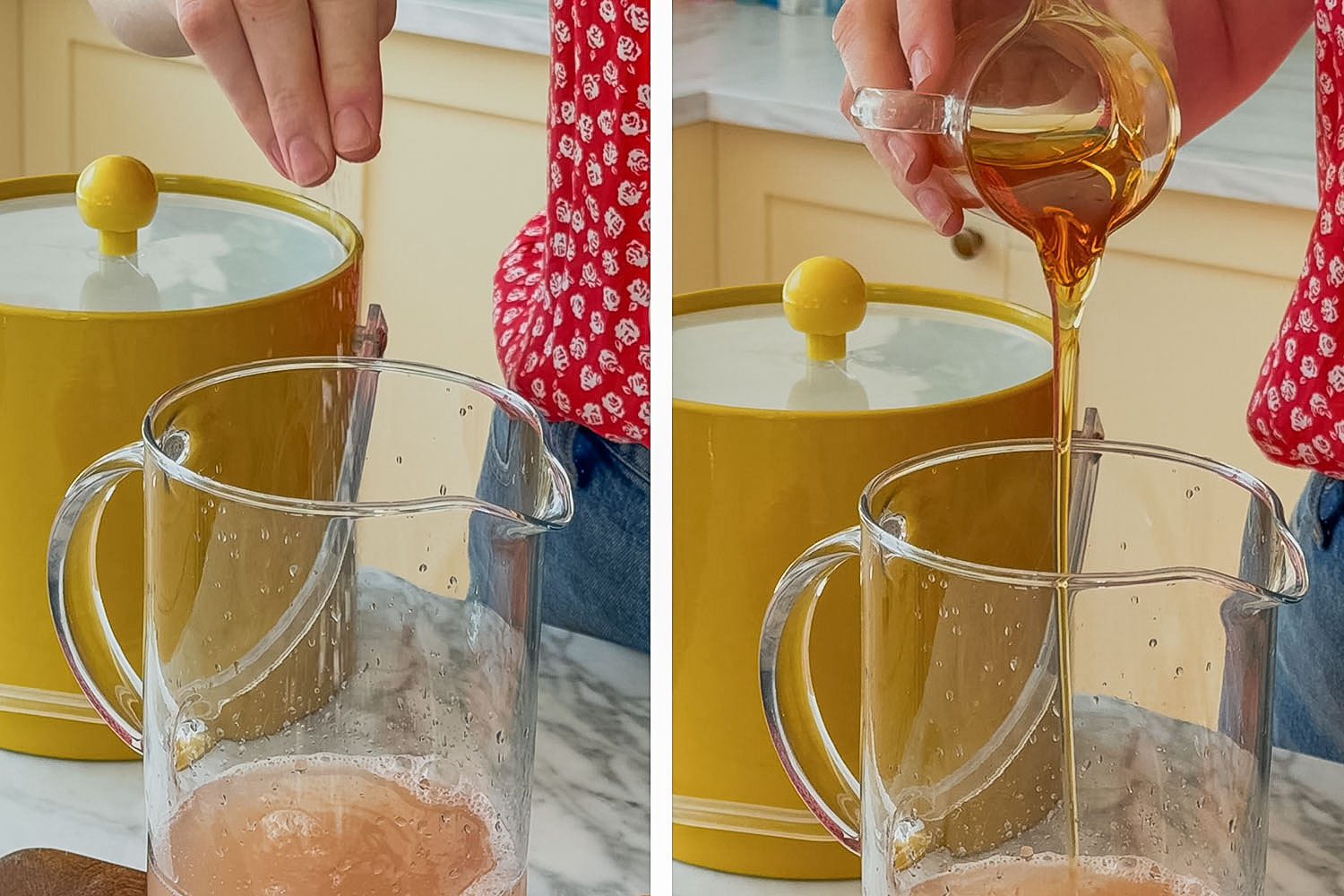 add ingredients to the pitcher