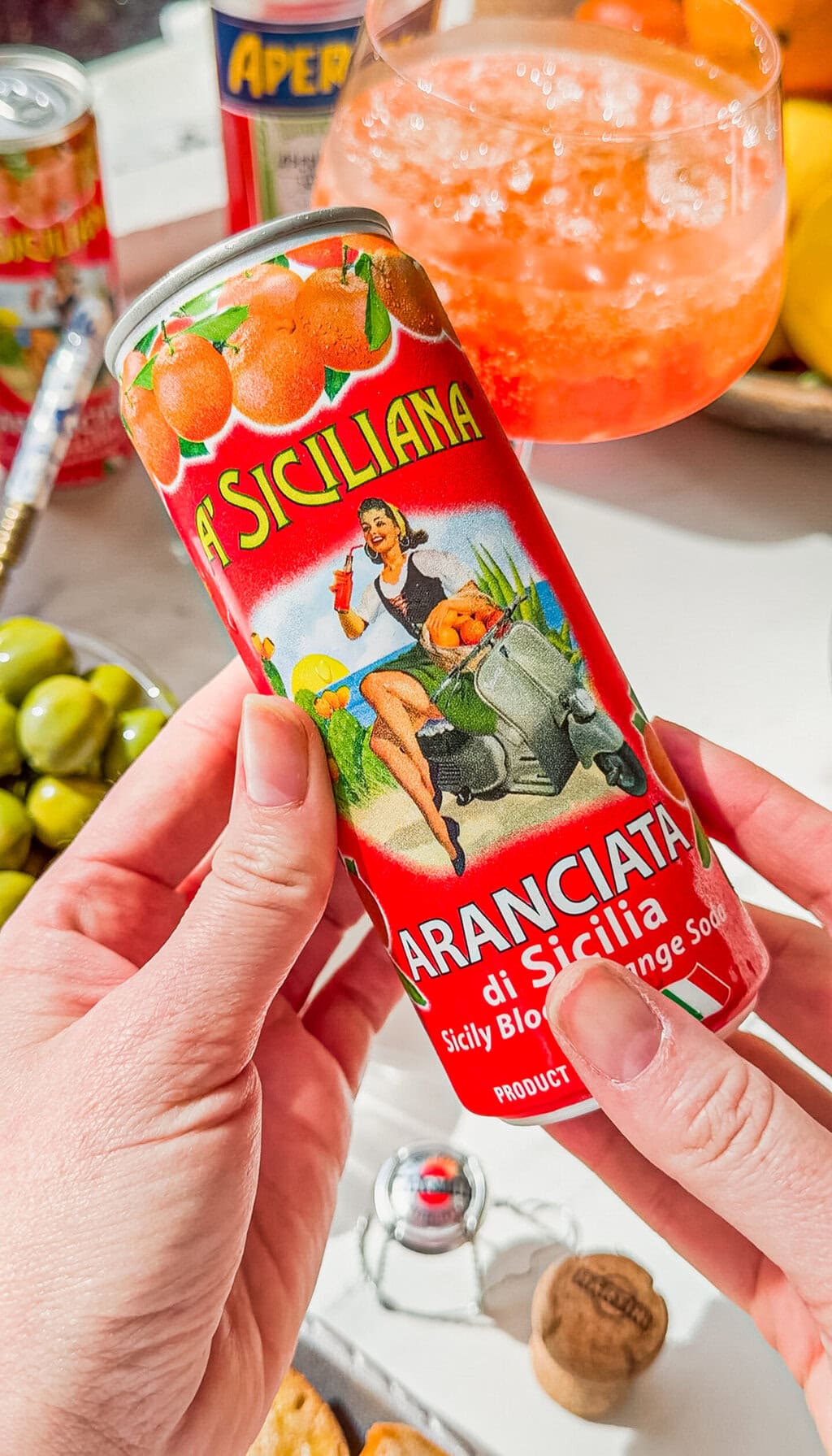 a can of blood orange italian soda